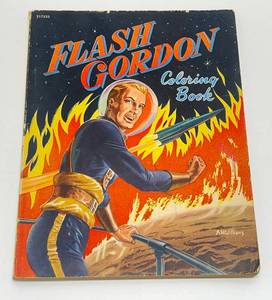 lot 269 image: Vintage Flash Gordon Coloring Book 217525 Whitman 1952 (Some Pages Colored)