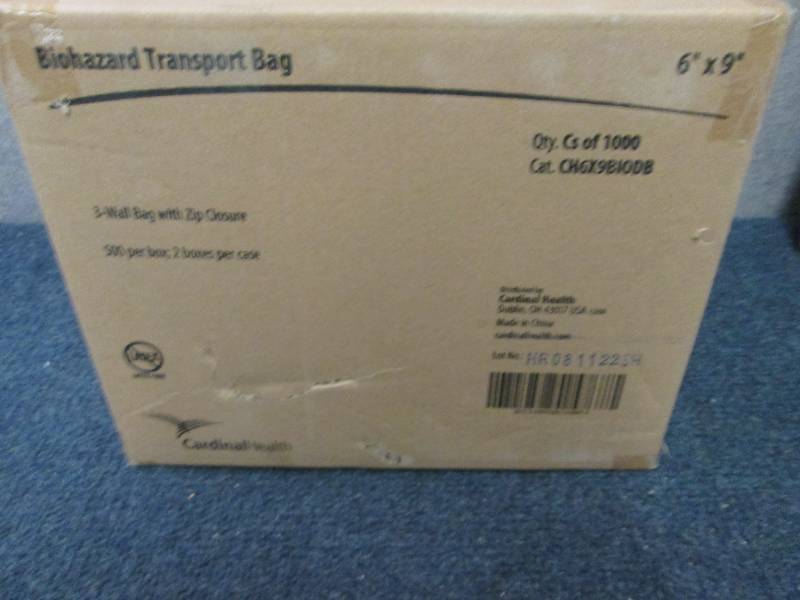 lot 423 image: Case of 1000 Specimen Transport Bag...