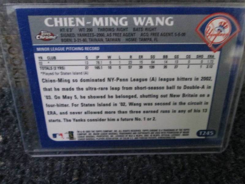 lot 185 image: 2003 Topps Chien-Ming Wang  Rookie ...