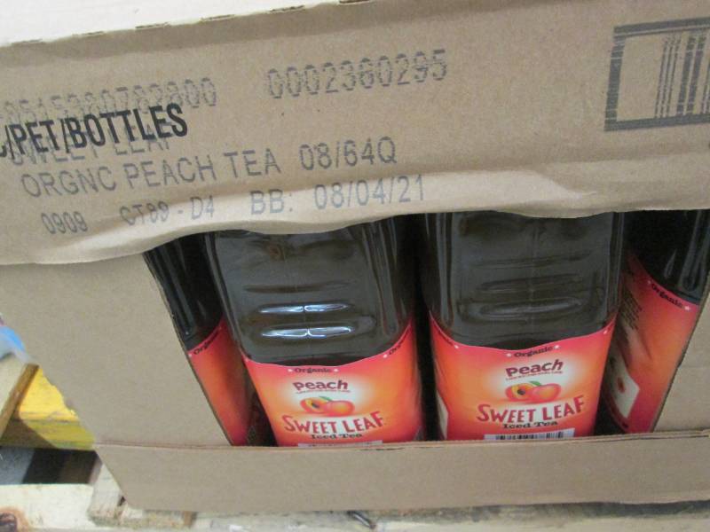 lot 411 image: 8- 64 oz Bottles Peach Sweet Leaf T...