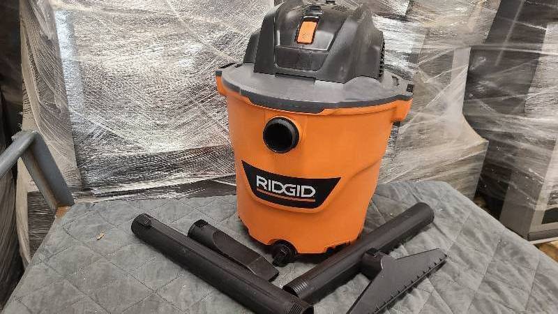 lot 62 image: Rigid 12 Gallon WetDry Vac in Box
