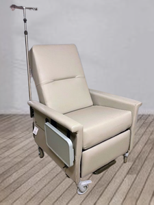 lot 8 image: WOW MSRP $5000 Champion Extra Wide &amp Soft Cells Clinical Care Patient Treatment Recliner Chair -300 lb. Capacity Reclines With The Pop of Side Button - WOW Swing-away Arms For Easy Slide Transfer Of Wheelchair Patients - Excellent Condition