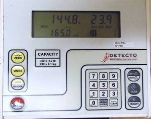lot 13 image: MSRP $2500 Medical Clinic Detecto 400 lb. Cap. Bariactric Scale Digital Display &amp BMI Readout With Handrails &amp RARE&nbspAC Adapter Power Cord- Great For Patients Who Are A Little Unsteady On Their Feet Rolls Room To Room Good Working Condition