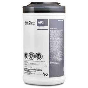 lot 21 image: MSRP $120  1 Case  6 New Canisters - 75 Count Extra Large PDI Sani-Cloth AF3 Surface Disinfectant Cleaner Premoistened Germicidal Manual Pull Wipes - Mild Scent -&nbspThis Wipe Product Kills SARS-CoV-2