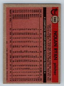 lot 86 image: Nolan Ryan 1981 Topps #240 Vintage Baseball Card
