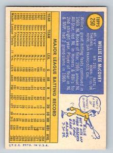 lot 93 image: Willie McCovey 1970 Topps #250 Vintage Baseball Card