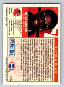 lot 211 image: Deion Sanders RC 1989 Pro Set #486 Rookie Football Card