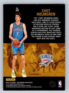 lot 222 image: Chet Holmgren RC 2022-23 Contenders Rookie Stallions #20 Basketball Card