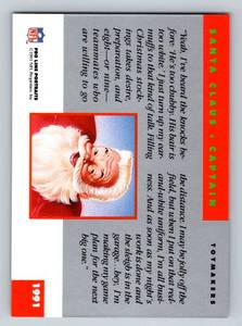 lot 216 image: Santa Claus Captain Insert 1991 Pro Line Football Card
