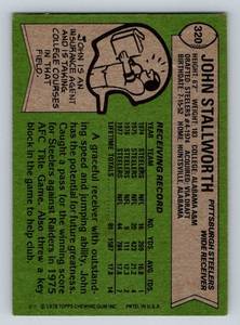 lot 155A image: John Stallworth RC 1978 Topps #320 Rookie Vintage Football Card