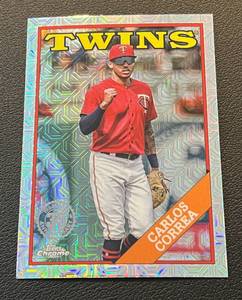 lot 85A image: Carlos Correa Refractor 2023 Topps #T88C-85 Minnesota Twins Baseball Card
