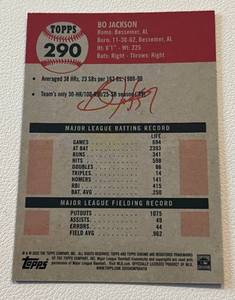 lot 87 image: Bo Jackson 2022 Topps Chrome Blue Refractor #290 Baseball Card