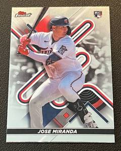 lot 106 image: Jose Miranda RC 2022 Topps Finest Refractor #15 Minnesota Twins Rookie Card