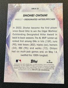 lot 122 image: Shohei Ohtani Stars of MLB 2023 Topps Refractor #SMLB-33 Baseball Card