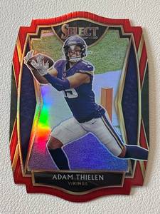 lot 143 image: Adam Thielen 2020 Select Red Premier Level #113 Minnesota Vikings Football Card