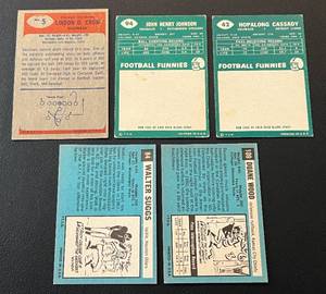 lot 154 image: 5 Card Vintage Football Lot - 1955, 1960, and 1964 Topps