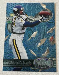 lot 160 image: Chris Carter 1997 Blue Metal Universe #143 Insert Minnesota Vikings Football Card