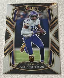 lot 172 image: Justin Jefferson RC 2020 Select Club Level #261 Rookie Minnesota Vikings Football Card