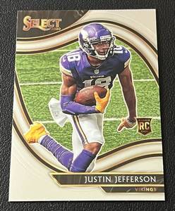 lot 183 image: Justin Jefferson RC 2020 Select Field Level #361 Rookie Minnesota Vikings Football Card