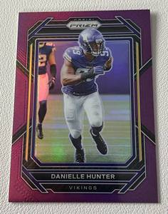 lot 197 image: Danielle Hunter Color Match Prizm 125 2022 Prizm #194 numbered 76126 rare Minnesota Vikings Football Card