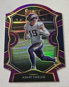 lot 214 image: Adam Thielen 2020 Select Purple Concourse Minnesota Vikings Football Card