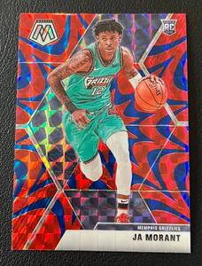 lot 233 image: Ja Morant RC Red Reactive 2019-20 Mosaic Prizm #219 Rookie Basketball Card