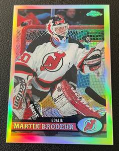 lot 268 image: Martin Brodeur 1999 Topps Chrome Refractor #20 Hockey Card