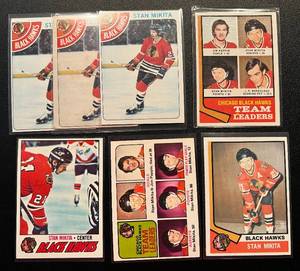 lot 285 image: Stan Mikita 7 Vintage Hockey Card Lot
