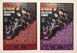 lot 288 image: KISS Collector Cards 1997 Promo P1 and P3