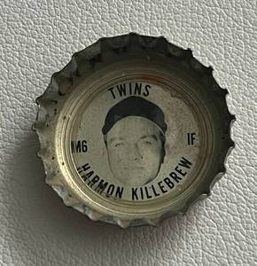 lot 57A image: 1967  1968 Harmon Killebrew Coke and Tony Oliva Tab Bottle Caps - Vintage Minnesota Twins Baseball