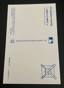 lot 293 image: Roberto Clemente Limited Issue 1990 MLB Baseball Post Card - only 5,000 sets made