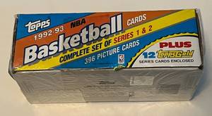 lot 330 image: 1992-93 Topps NBA Basketball Set NewSealed Cards
