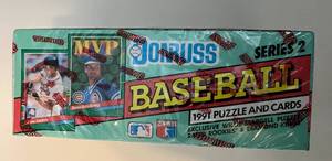 lot 335 image: 1991 Donruss Baseball Pack Box SealedNew 36 Packs of Baseball Cards