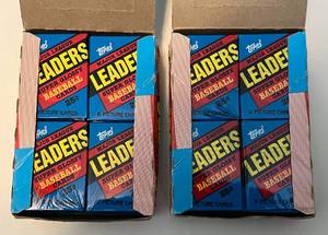 lot 344 image: 1988 Topps League Leaders Baseball (2) 36 Pack Boxes - Baseball Cards