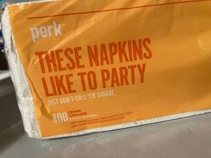 Napkins, Plates and Spoons