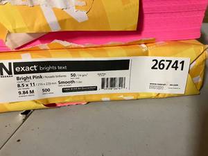 Bright Pink Copy Paper