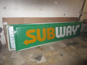 lot 36 image: (2) (New) Subway Signs 3x12