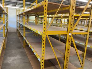 Heavy Duty Industrial Shelves 30 x 9 wide x 8-9 tall- 6 Sections