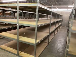 Industrial Tear Drop Shelves 30 x 69 x 8 - 6 Sections and 48 x 69 x 8 - 6 Sections