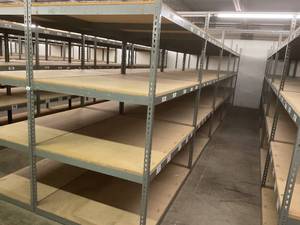 Industrial Tear Drop Shelves 30 x 69 x 8 - 5 Sections and 48 x 69 x 8 - 5 Sections