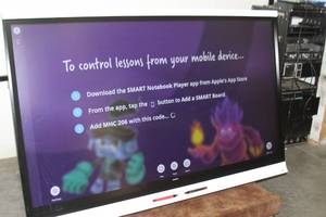 lot 11 image: SMART Technologies 75 SmartBoard 4K Interactive  Electronic Whiteboard & Ultra-High HD Widescreen Display  Monitor