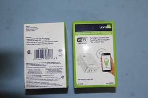 lot 22 image: Lot of Leviton Wi-Fi Wireless Mini-Plug Outlet Control & Plug-In Dimmer Control Units