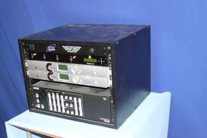 lot 26 image: Middle Atlantic RKBRK Series Black Laminate Audio  Video Equipment Rack with Power Distribution & Miscellaneous Equipment
