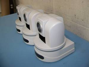 lot 56 image: Lot of 3 - Vaddio PowerView HD-22 PanTiltZoom PTZ Professional Security  Conference Cameras