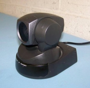 lot 60 image: Sony Pan  Tilt  Zoom Video Surveillance Security Conference Camera and Power Supply