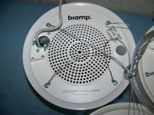 lot 50 image: Lot of 3 - Biamp  Cambridge Sound - Pro Audio Sound Masking Speaker System - DynaSound Pro DS 1357