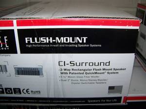 lot 37 image: Phase Technology PhaseTech CI-Surround Home Theater Surround Sound Flush-Mount Audio Speakers - Lot of 4 Speakers
