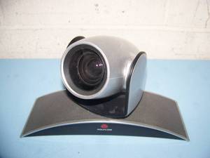 lot 93 image: Polycom Video Conferencing Videoconference Pan  Tilt  Zoom Camera & Wall Mount