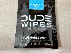 lot 245 image: 100 Individually Wrapped Dude Wipes Flushable Wipes