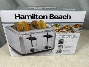 lot 9 image: Brand new 4 Slice Stainless Steel Toaster